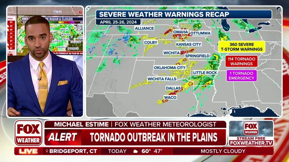 Several tornadoes were reported across the Plains on Friday, leaving trails of damaged homes and more than a dozen injures as part of a multiday severe weather threat covering over 60 million Americans.