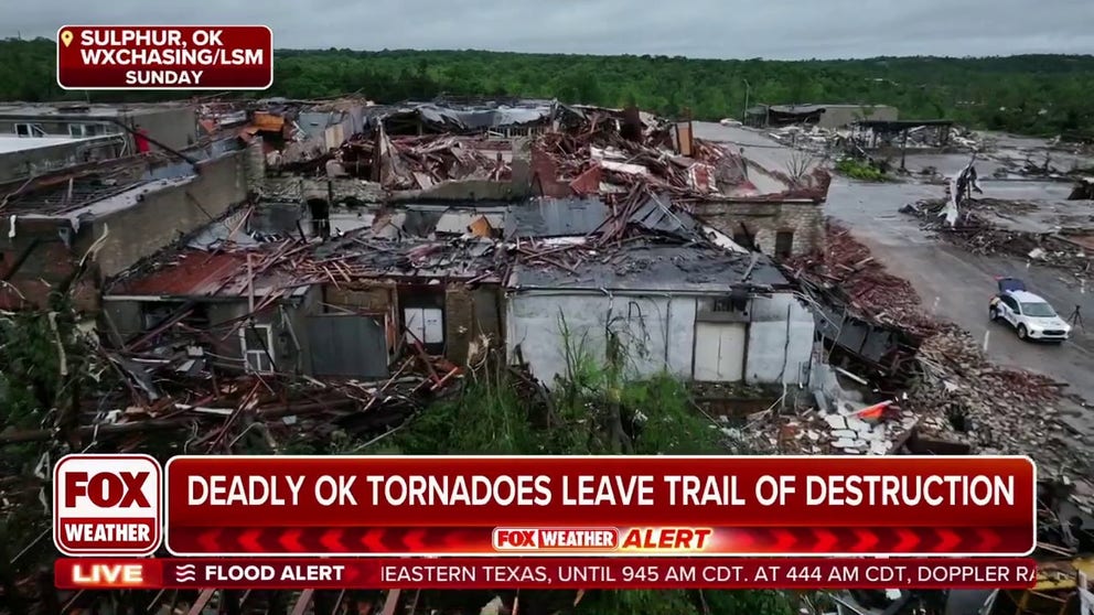 Cleanup efforts are underway in America's heartland after a devastating tornado outbreak left at least four people dead in Oklahoma and one in Iowa over the weekend.