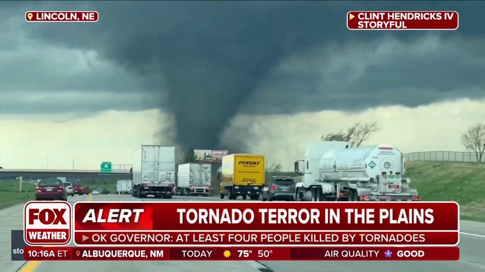 The National Weather Service says the number of confirmed tornadoes from a weekend outbreak in the Plains and Midwest has risen to 46.