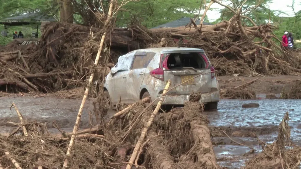 Residents describe a wall of water and mud that swept through their Kenya village Sunday and Monday washing away homes and loved ones. The government originally blamed a burst dam but later found that a tunnel under a railroad embankment clogged sending floodwater into communities.