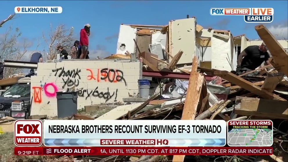 Nebraska brothers Royce and Roger Slatten joined FOX Weather after an EF-3 tornado not only destroyed their home, leaving them buried in the rubble.