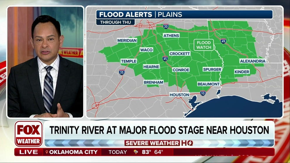 Flood alerts are in effect for portions of Texas and people have been asked to evacuate their homes along some rivers are more torrential rain is expected to fall in the Lone Star State this week. 
