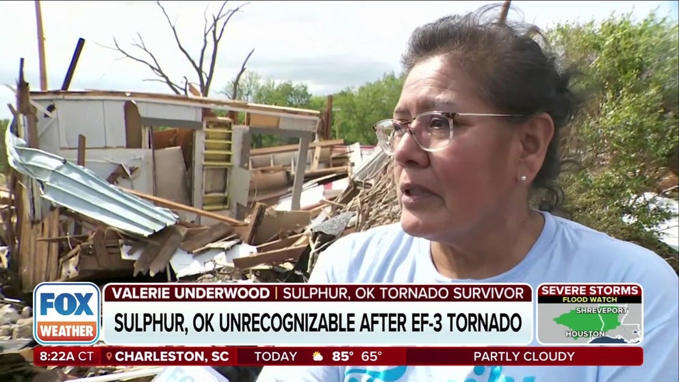 Valerie Underwood's childhood home was destroyed in an EF-3 tornado that struck Sulphur, Oklahoma, on Saturday. Luckily, the house was empty at the time. However, she still finds it painful to see a place with so many memories laid to ruin.