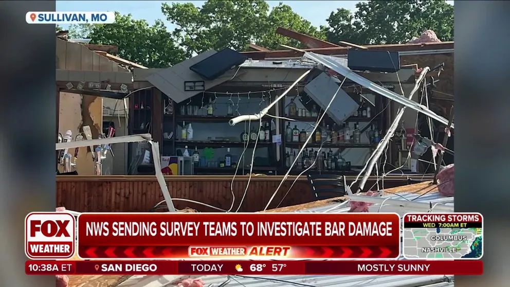 One More Pub and Grub in Sullivan, Missouri is now a pile of lumber and and torn roofing after a tornado sped through the town. FOX News Reporter Olivianna Calmes reports. 