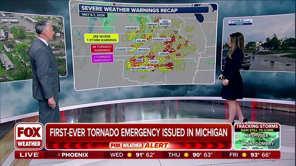 Hundreds of storm reports have been received by the National Weather Service from the Midwest to Ohio Valley this week, and forecasters have issued two rare tornado emergencies.
