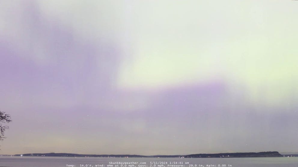 Watch: Time-lapse of aurora over Washington state | Latest Weather Clips | FOX Weather