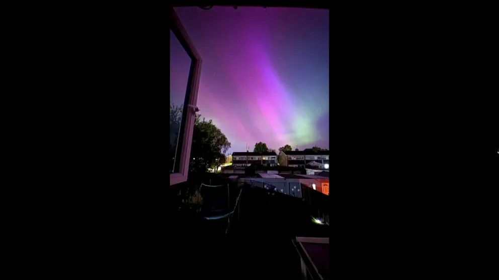 Beautiful time-lapse video from the United Kingdom shows the Northern Lights in Berkshire on Friday, May 10, 2024.