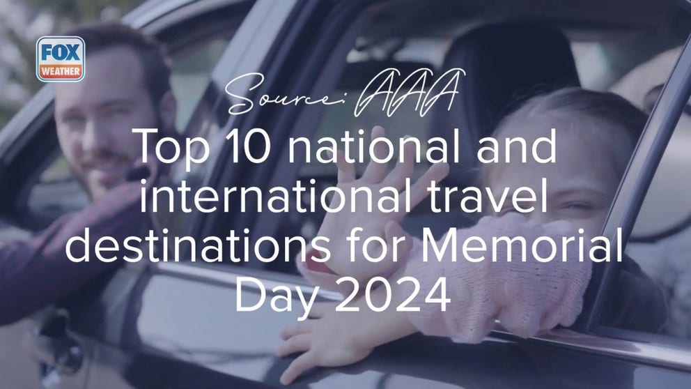 AAA said this will be a busy Memorial Day Holiday on the roads and in the skies. They took a look at travel reservations to see where the top 10 destinations for travel were this year, in the U.S. and around the world.