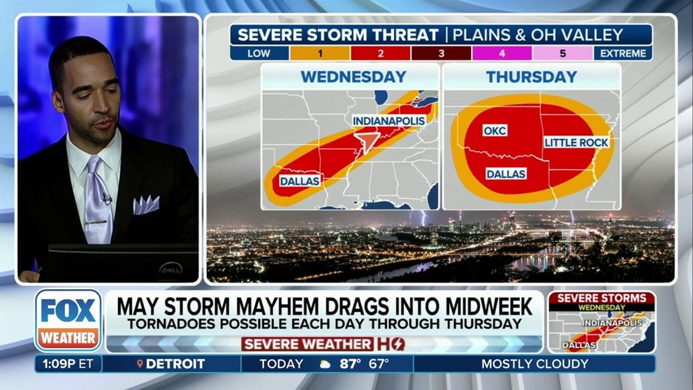 Multiday severe weather threat to have millions on alert through Thursday | Latest Weather Clips | FOX Weather