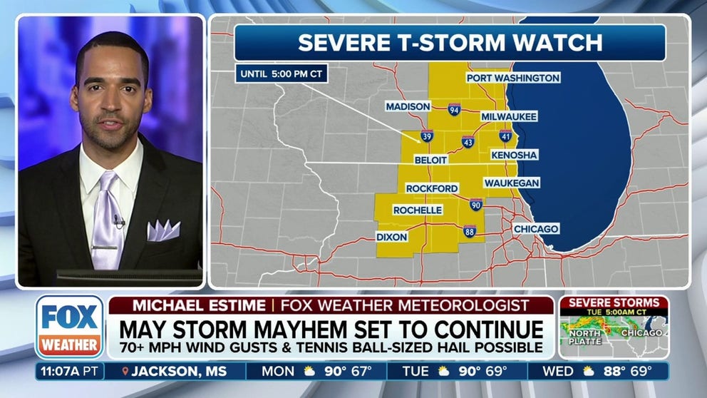 Millions in Illinois, Wisconsin under Severe Thunderstorm Watch until ...