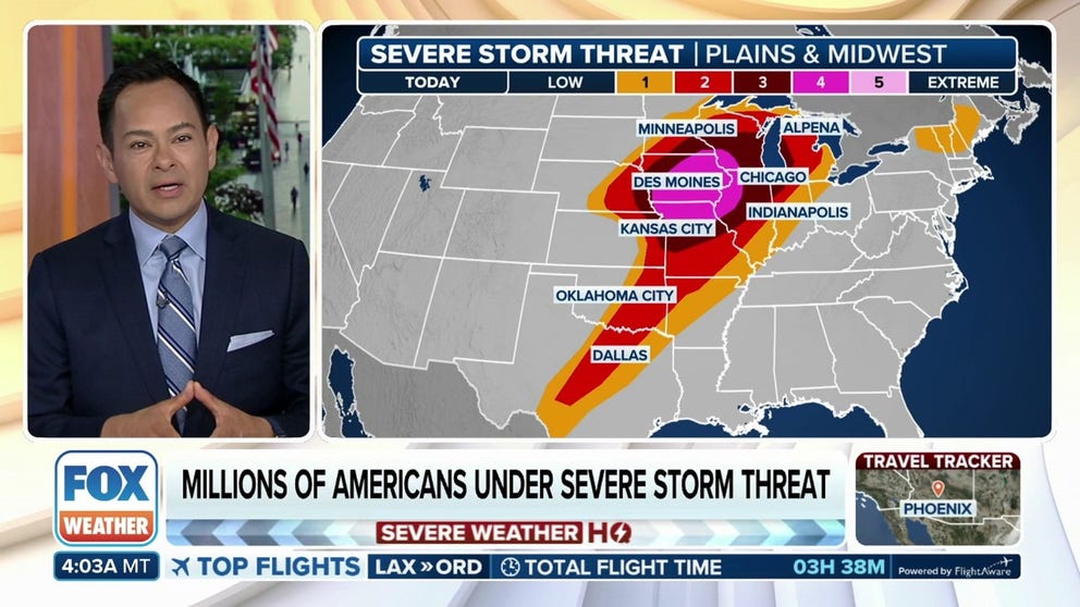 Tuesday is by far shaping up to be the biggest impact day potentially putting tens of millions of Americans under the threat for severe storms.
