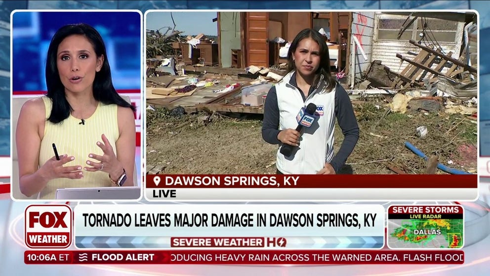Kentucky was severely impacted during a severe weather outbreak over Memorial Day weekend. There have been at least 5 confirmed deaths across the state. Governor Andy Beshear has declared a state of emergency as cleanup crews work to clear the storm's aftermath. FOX Weather's Nicole Valdes is live from Dawson Springs, where one of the unfortunate deaths occurred.