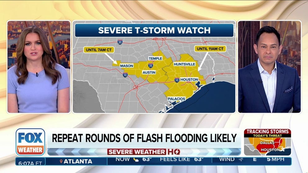 For the 11th straight day, severe storms are expected to impact part of Texas. In addition, storms are also expected across the central High Plains and mid-Mississippi Valley.