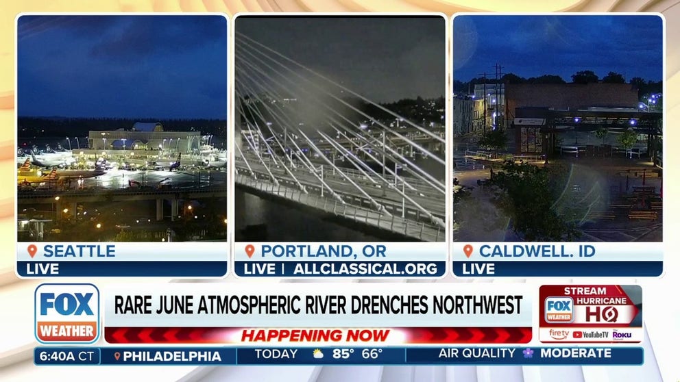 Rare June atmospheric river slams Northwest with heavy rain | Latest ...