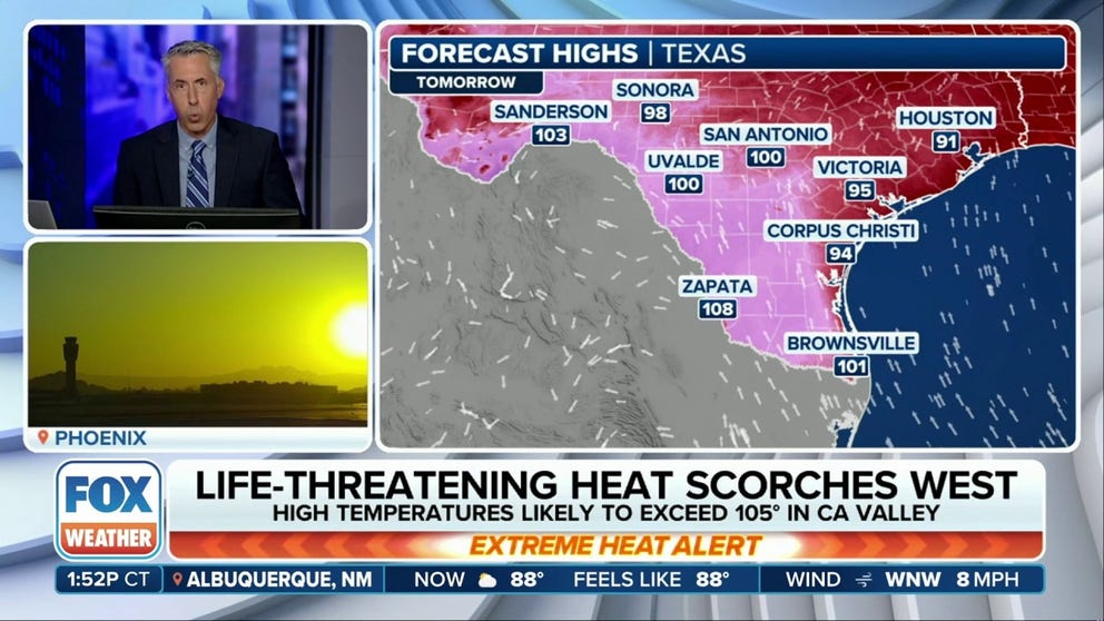 Parts of Texas are experiencing heat courtesy of the same ridge that impacted parts of the Southwest and Mexico.