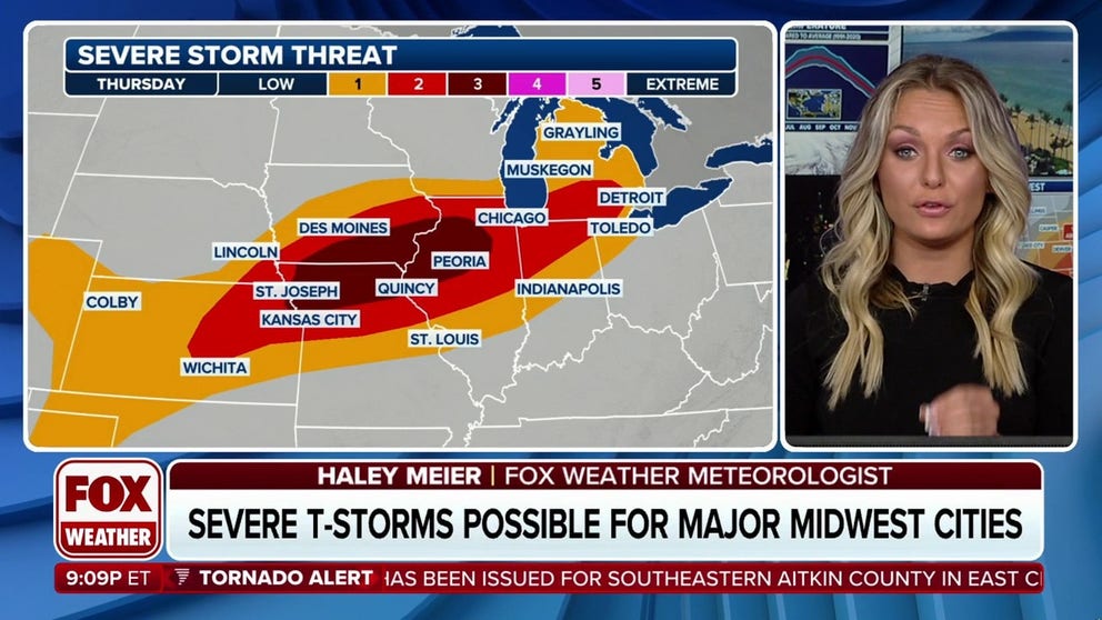 Where severe storms could impact on Thursday | Latest Weather Clips ...