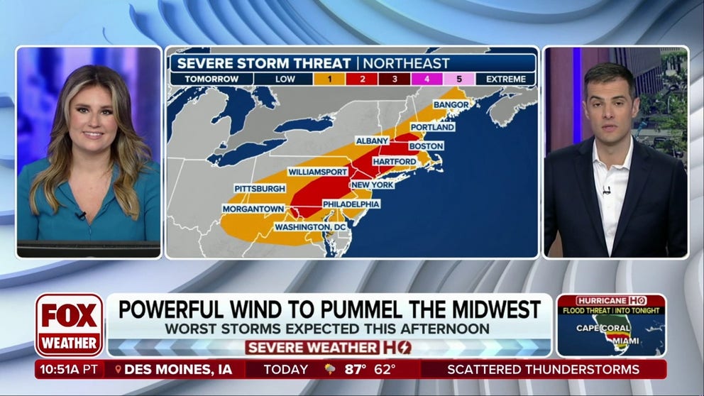 Powerful wind to pummel Midwest on Thursday | Latest Weather Clips ...