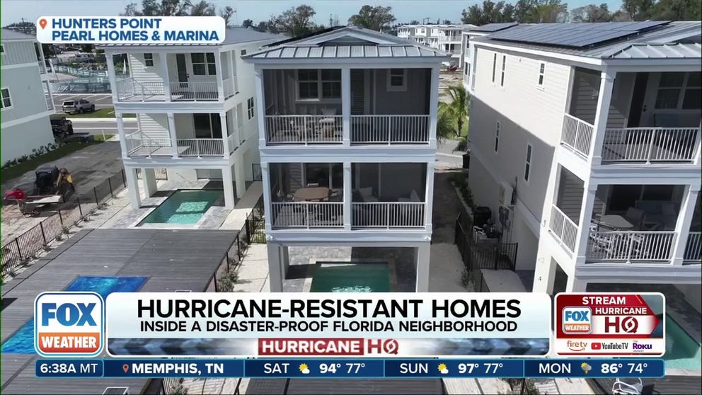 Homes at Hunters Point in Cortez, Florida, are said to be able to withstand upwards of a Category 5 hurricane.