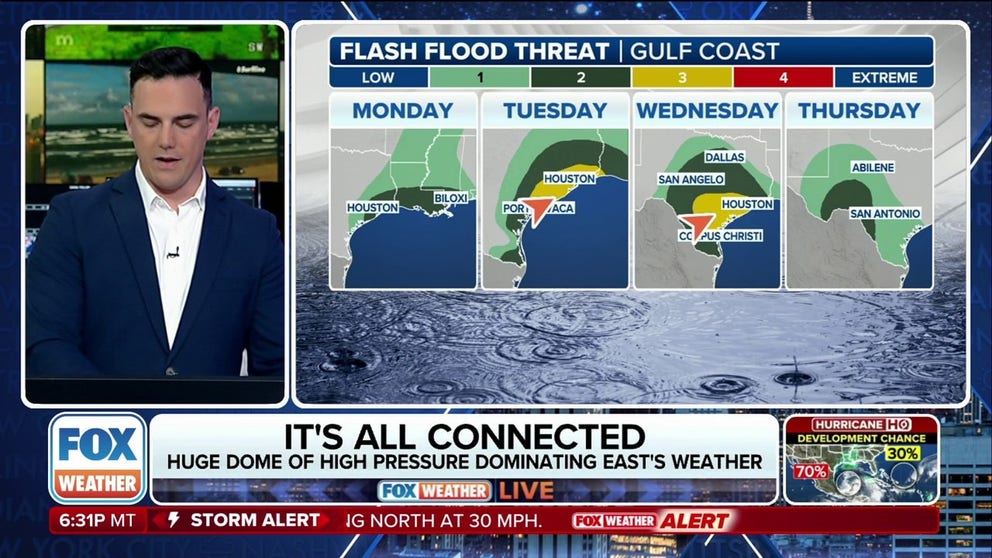 FOX Weather is tracking Potential Tropical Cyclone One, which will bring heavy rain to much of coastal Texas this week.