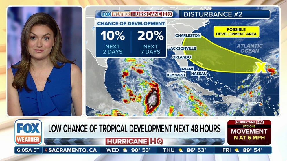 Tropical disturbance near Bahamas could bring late-week rain to Southeast coast | Latest Weather Clips | FOX Weather