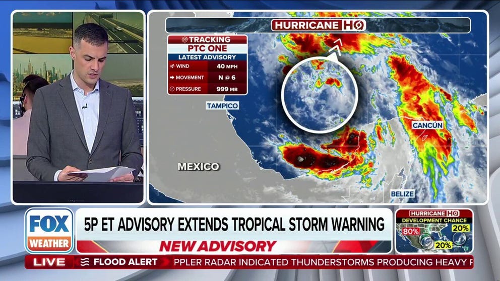 Tropical Storm Warning extended northward along the Texas coastline ...