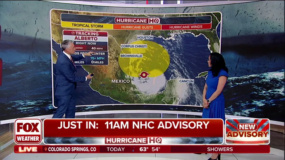 Tropical Storm Alberto has become the first named storm of the 2024 Atlantic hurricane season and is bringing heavy rain, flooding and gusty winds to Texas.