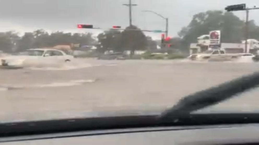 Cars plowed through tire-high floodwaters in Las Vegas, New Mexico, on Friday, June 21, after slow-moving storms caused flooding and multiple road closures, according to the National Weather Service. (Video courtesy: @adjectivenoun via Storyful)