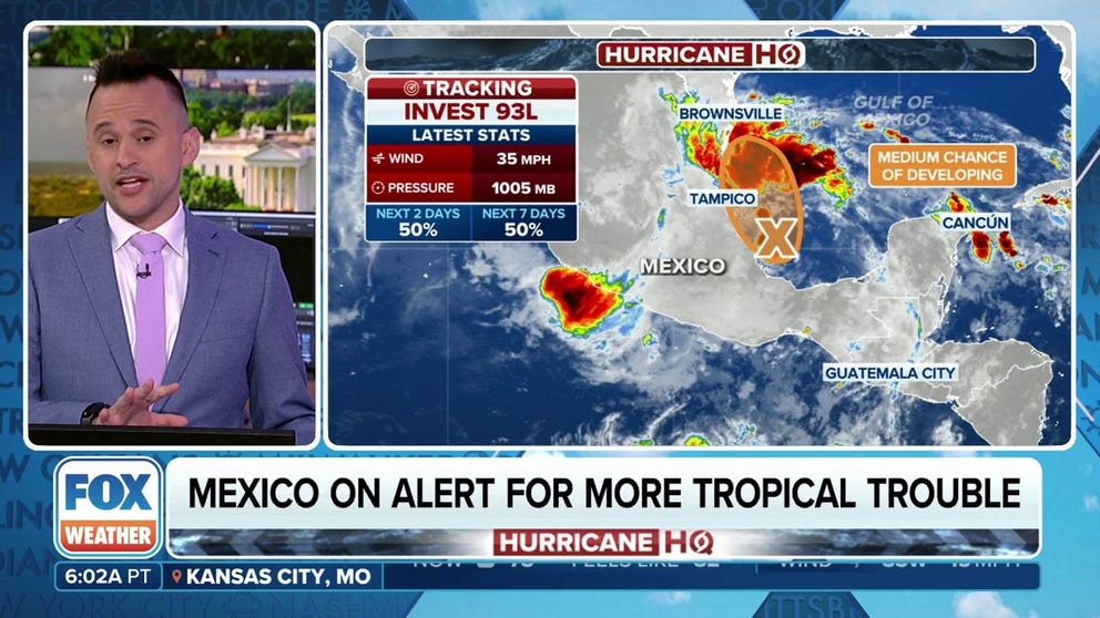 Whether or not the disturbed area of weather develops, the system will produce additional rounds of heavy rainfall for northeastern Mexico and South Texas during the workweek.