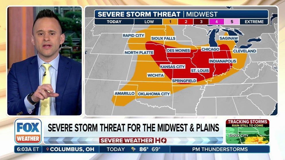 Chances for severe storms increase Tuesday afternoon in Midwest ...