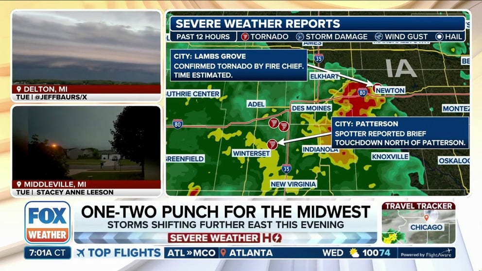 A line of severe thunderstorms caused damage amid ferocious wind gusts as high as 90 mph across parts of Nebraska Tuesday evening. 