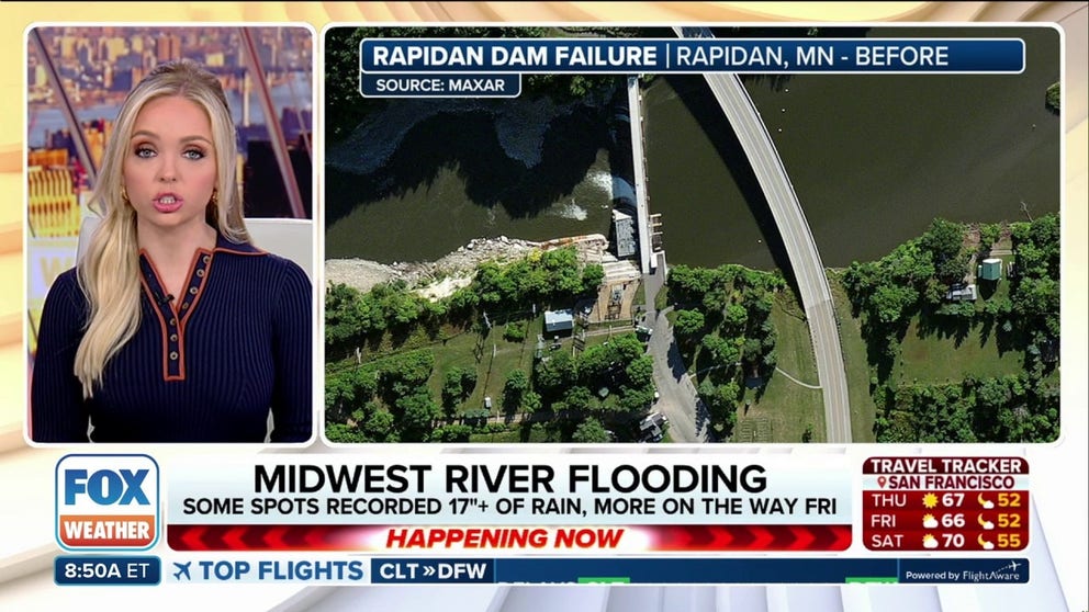 Communities along the Blue Earth River in Minnesota remain on high alert following a partial breach of a dam.