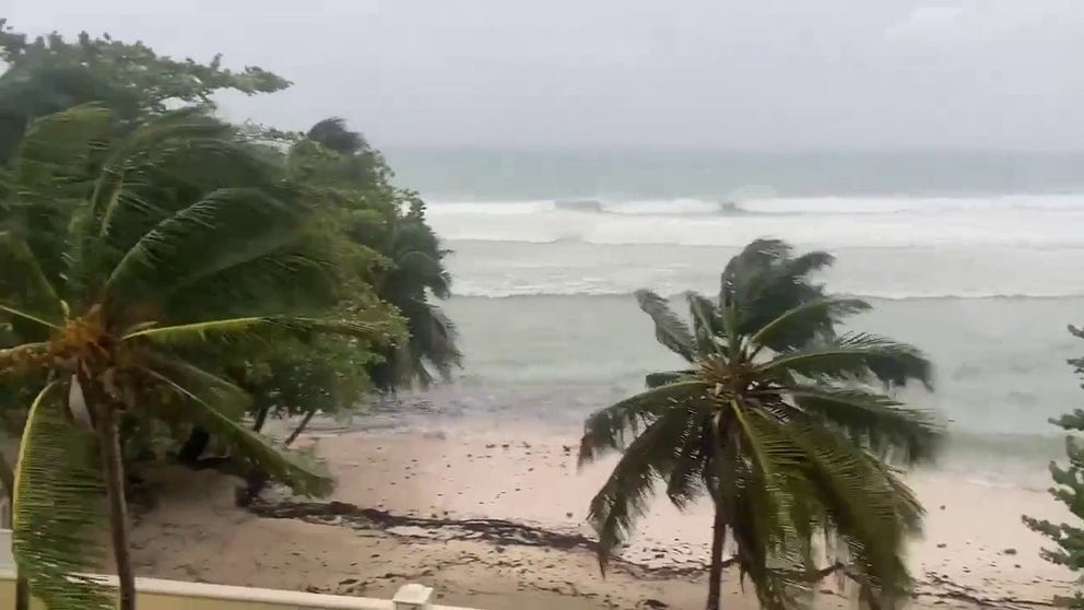 Despite the video, the man who posted on social media wrote, "Hurricane Beryl. Not as bad as was predicted thankfully."