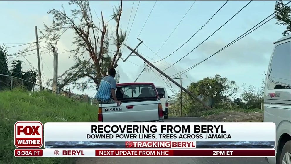 FOX Weather Correspondent Robert Ray shows us the destruction left behind along the southern shores of Jamaica after Hurricane Beryl swept by just offshore as a Category 3 storm.