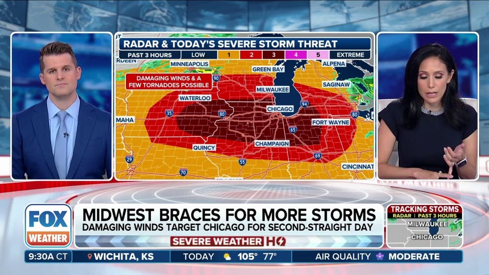 Millions in Midwest under threat of severe weather for third day ...