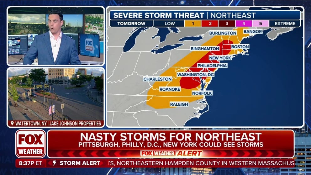 Severe storms target major cities along I-95 on Wednesday | Latest ...