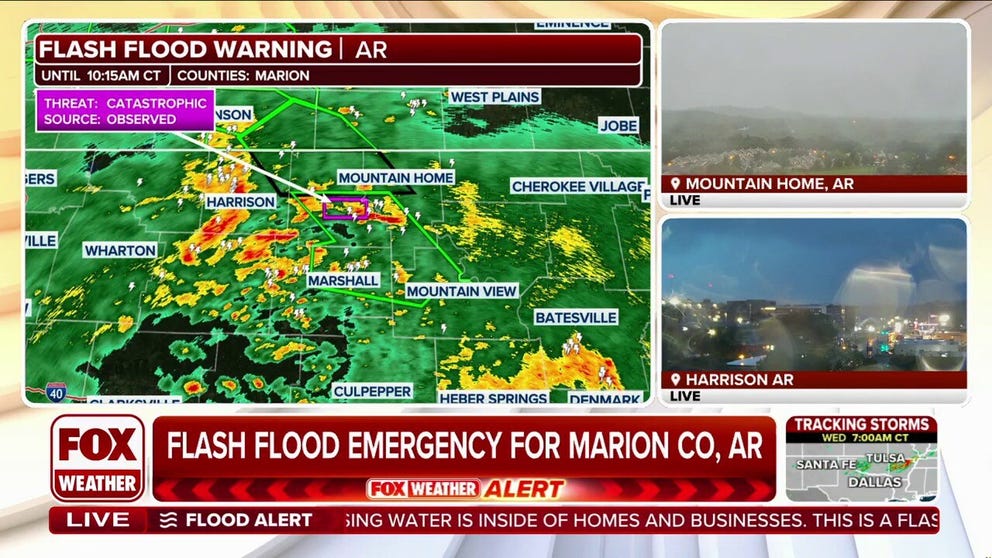 Flash Flood Emergency issued for Marion County, Arkansas | Latest ...