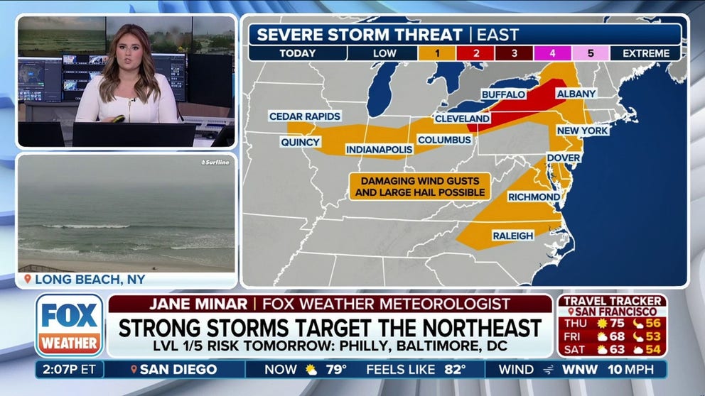 Severe weather threat upgraded for Northeast on Wednesday | Latest ...