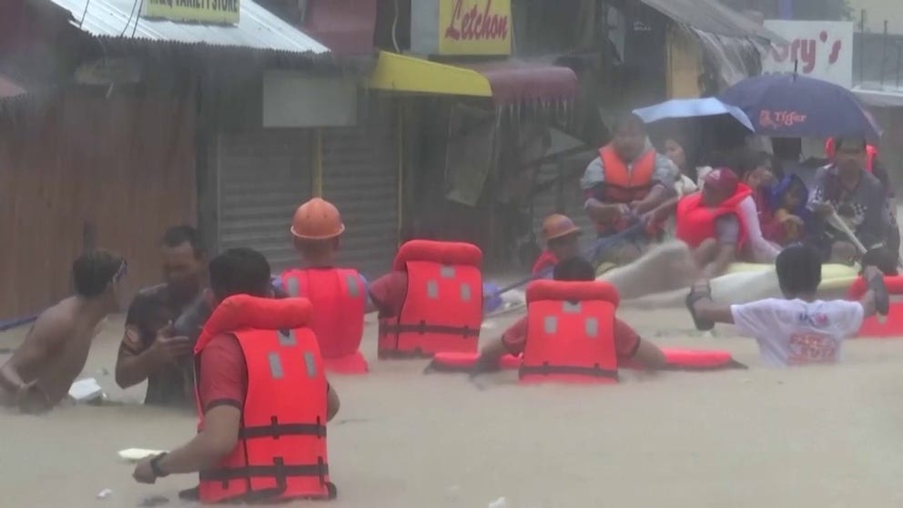 At least eight people were reported to have been killed, and several others are missing in the Philippines following flooding from a typhoon and a monsoon pattern.