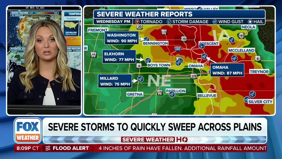 PowerOutage.us reported more than 250,000 electrical outages during the height of bow echo in eastern Nebraska.