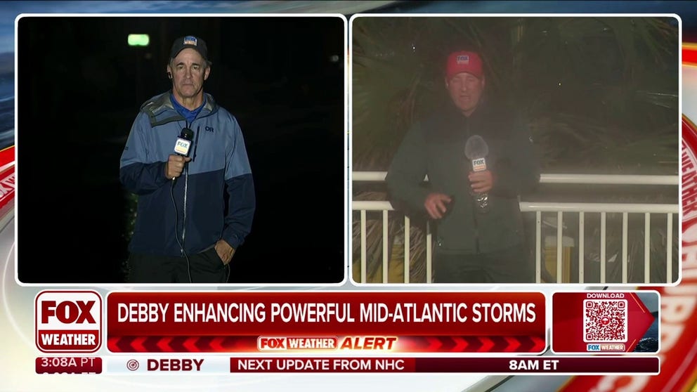 Tropical Storm Debby is threatening coastal Georgia and the Carolinas as it slows down and potentially stalls over the Southeast. The storm could dump more than 2 feet of rain and cause catastrophic flooding.