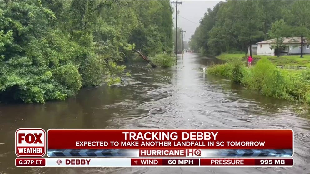 FOX Weather meteorologist Bob Van Dillen is outside Charleston, South Carolina where the region was expecting more than a foot of rainfall from Tropical Storm Debby.