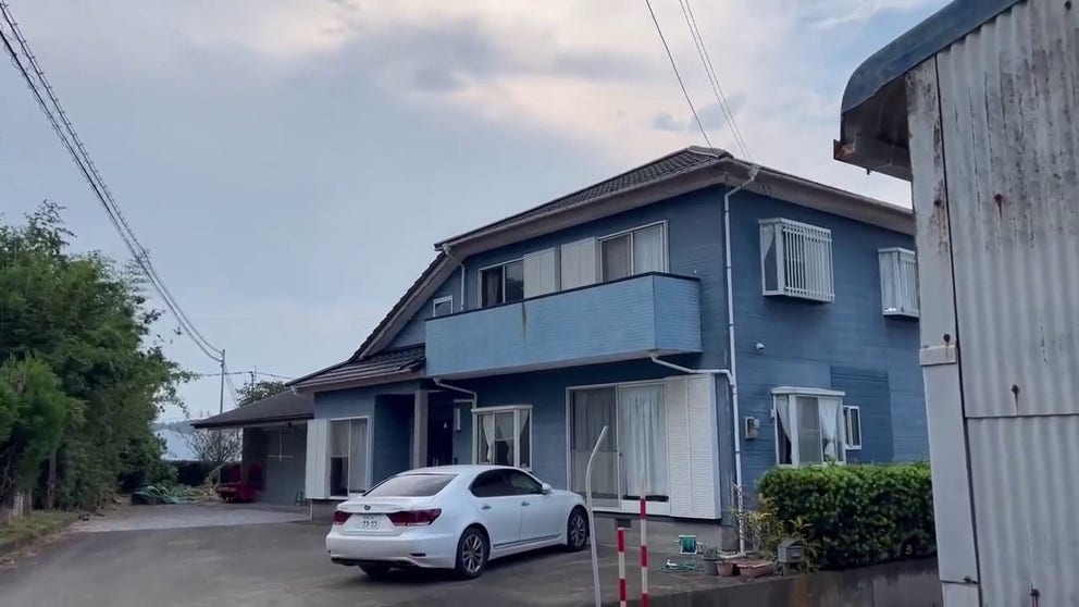 A video recorded on Thursday shows power lines swaying and homes rattling as a powerful magnitude 7.1 earthquake rocked Japan.