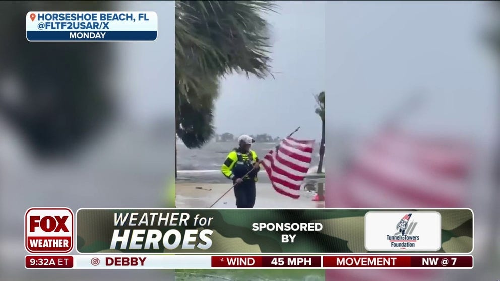 Florida Urban Search and Rescue Task Force 2 leader Grant Musser spoke to FOX Weather about how his team has been helping people during Tropical Storm Debby. Florida Urban Search and Rescue has four Urban Search & Rescue Teams working Manatee and Sarasota Counties responding to flooding and preforming rescues. Aug. 8, 2024.