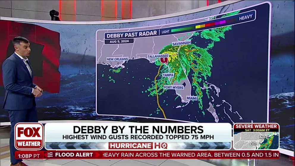 Hurricane Debby made landfall near Steinhatchee, Florida, on August 5 as a Category 1 cyclone. Flooding was reported from the Sunshine State to Pennsylvania and New York, in the days after the hurricane’s landfall.