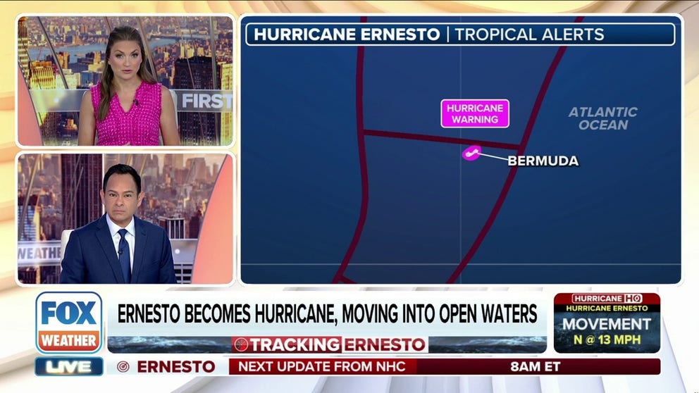 A Hurricane Warning has been issued for Bermuda and residents are bracing for impact as powerful Hurricane Ernesto continues to barrel toward the island.