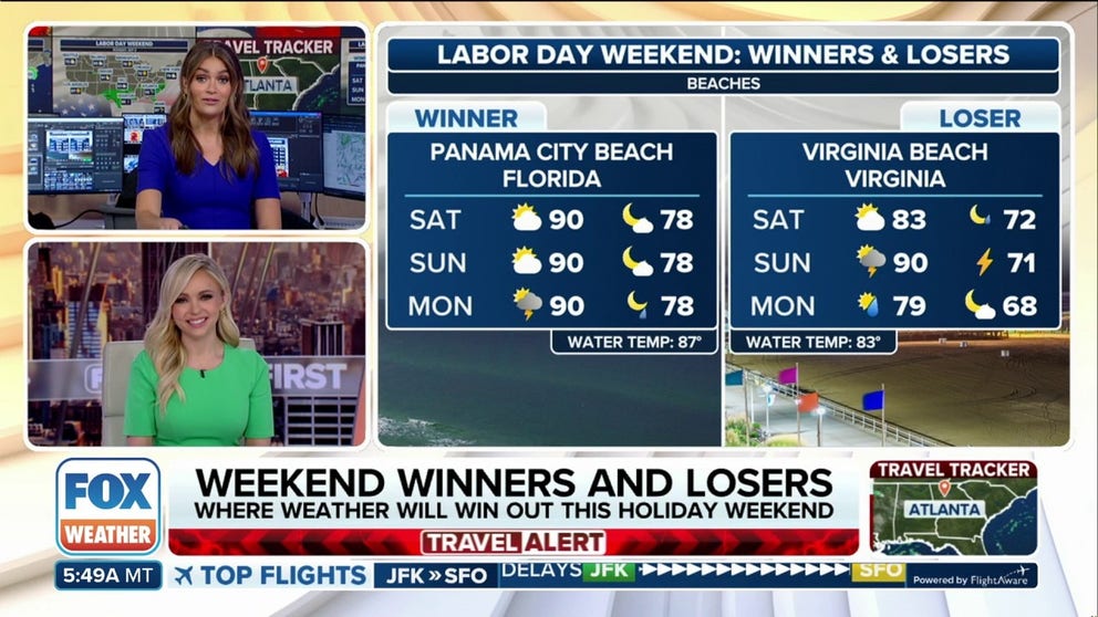 Millions of Americans are preparing to celebrate the unofficial end of summer over the Labor Day weekend holiday, but severe weather and rain could ruin beach plans for those hoping to catch some rays. 