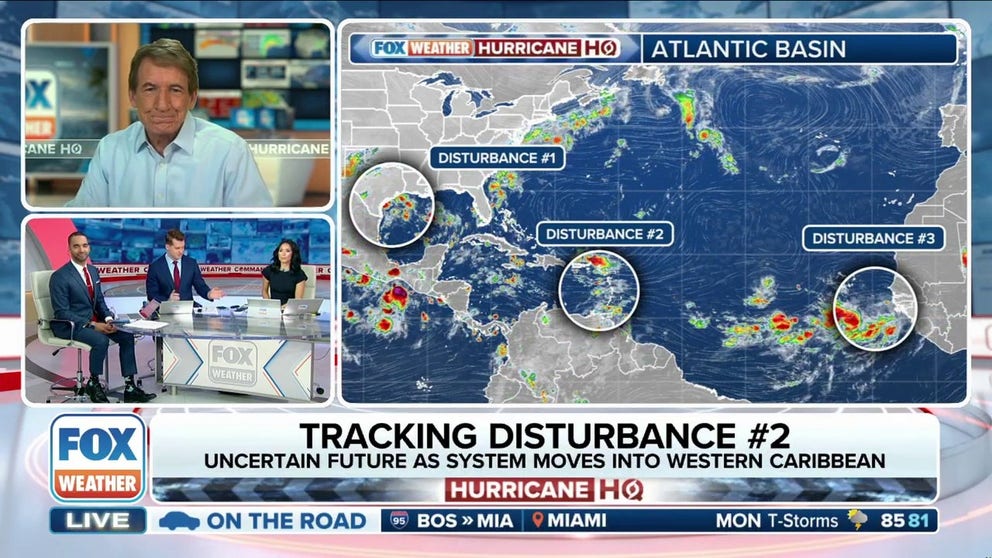 The National Hurricane Center is monitoring several disturbances for potential tropical development as the hurricane season nears its peak. FOX Weather Hurricane Specialist Bryan Norcross has the latest.