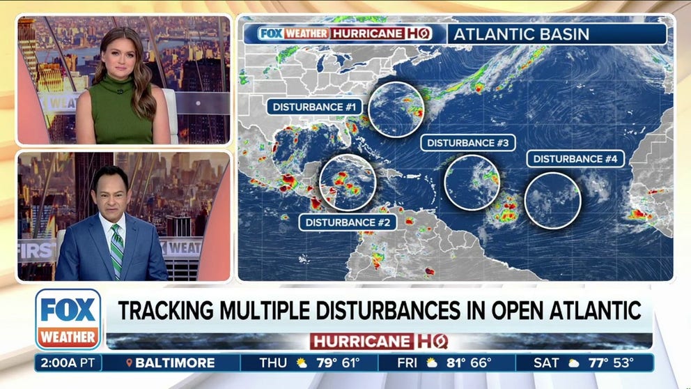 Four tropical disturbances churning in Atlantic | Latest Weather Clips ...