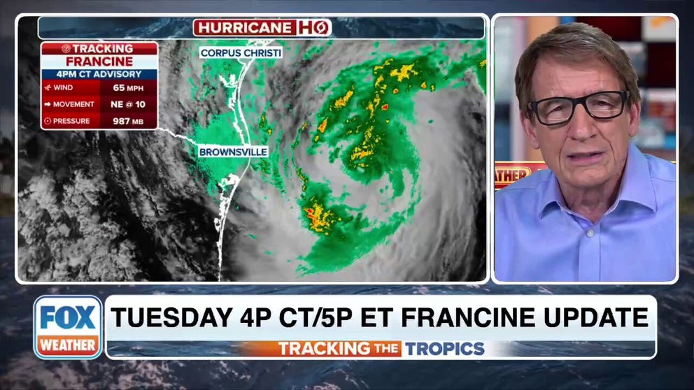 FOX Weather Hurricane Specialist Bryan Norcross provides his analysis of the 5 p.m. ET National Hurricane Center advisory, which put metro New Orleans under a Hurricane Watch. He also explains how quickly intensification might occur for Tropical Storm Francine. Sept. 10, 2024.