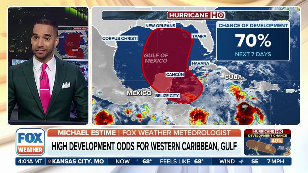 Forecasters are monitoring an area of disturbed weather that now has a high chance of developing into a tropical depression, tropical storm or hurricane as it moves into the Caribbean and Gulf of Mexico in the coming days. This has millions along the gulf coast from Texas to Florida keeping an eye on the system.